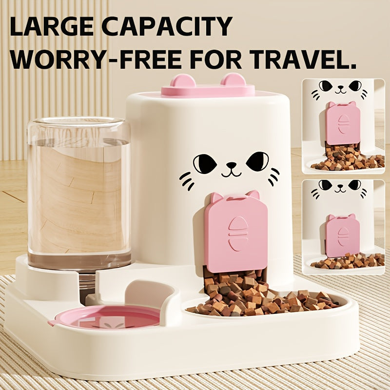 NNETM Automatic Cat Feeder and Water Dispenser Set-1