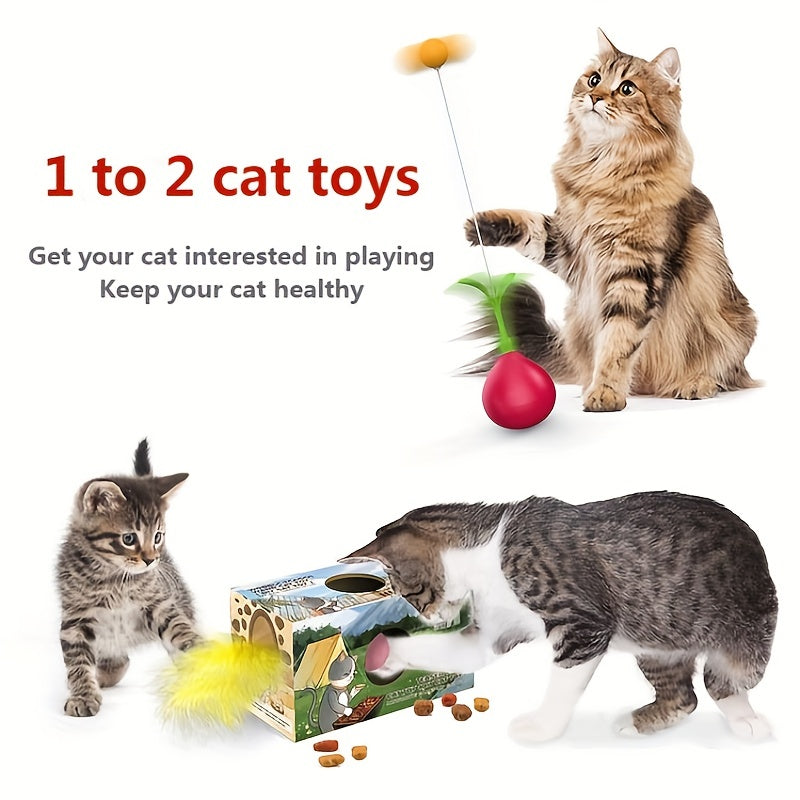 Interactive 1 To 2 Cat Toys-0