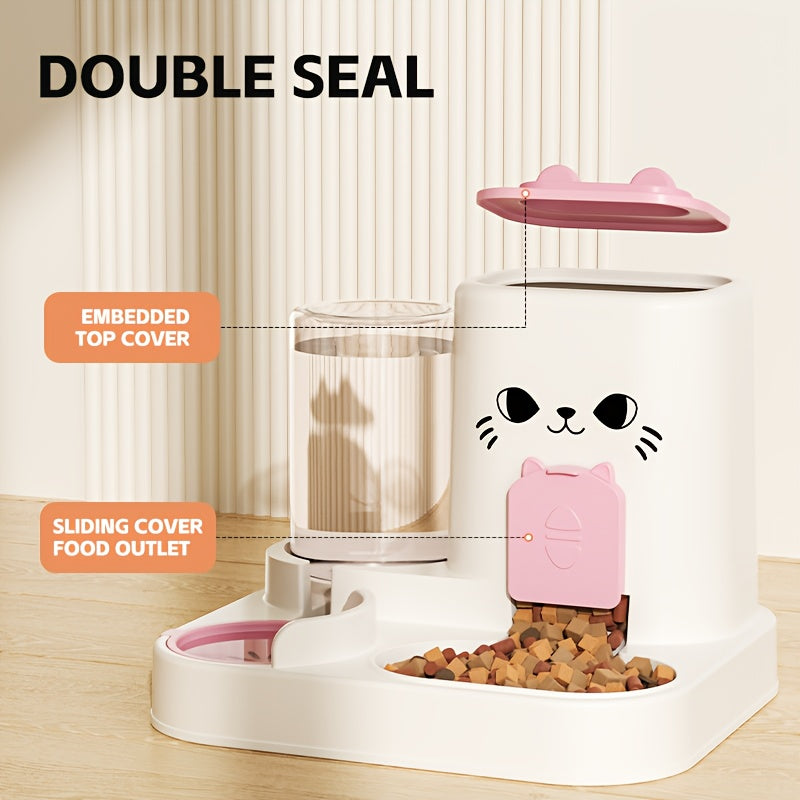 NNETM Automatic Cat Feeder and Water Dispenser Set-2