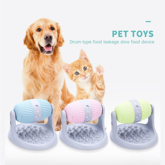 Interactive Tumbler Cat Toys Funny Pet Cylindrical Roller Leakage Food Container Cat Slow Leaking Food Puppy IQ Training Toys-1