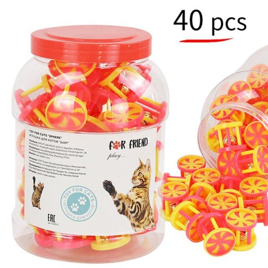 40pcs/pack Colorful Feather Cat Toys False Mouse Kitten Cat Toy Mixed Collection-5